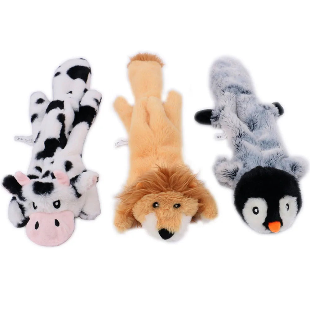 HappySnout Funny Simulated Animal No-Stuffing Dog Toy with Squeakers