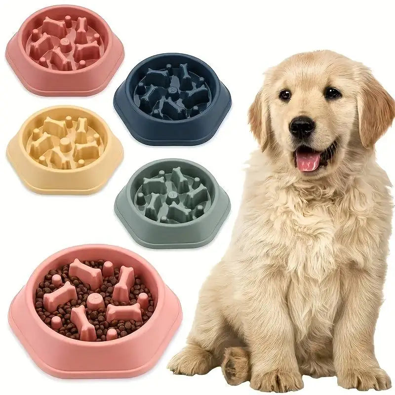 HappySnout Premium Pet Slow Feeder Bowl — Healthy, Fun Mealtime for Dogs & Cats