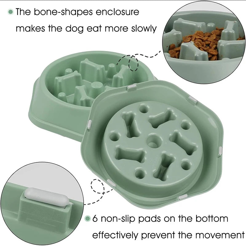 HappySnout Premium Pet Slow Feeder Bowl — Healthy, Fun Mealtime for Dogs & Cats