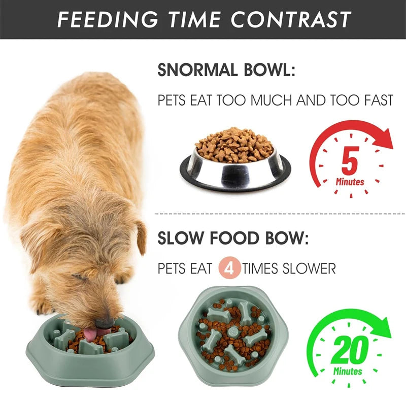 HappySnout Premium Pet Slow Feeder Bowl — Healthy, Fun Mealtime for Dogs & Cats