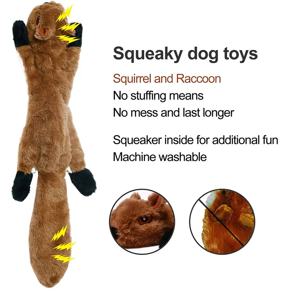 HappySnout Funny Simulated Animal No-Stuffing Dog Toy with Squeakers