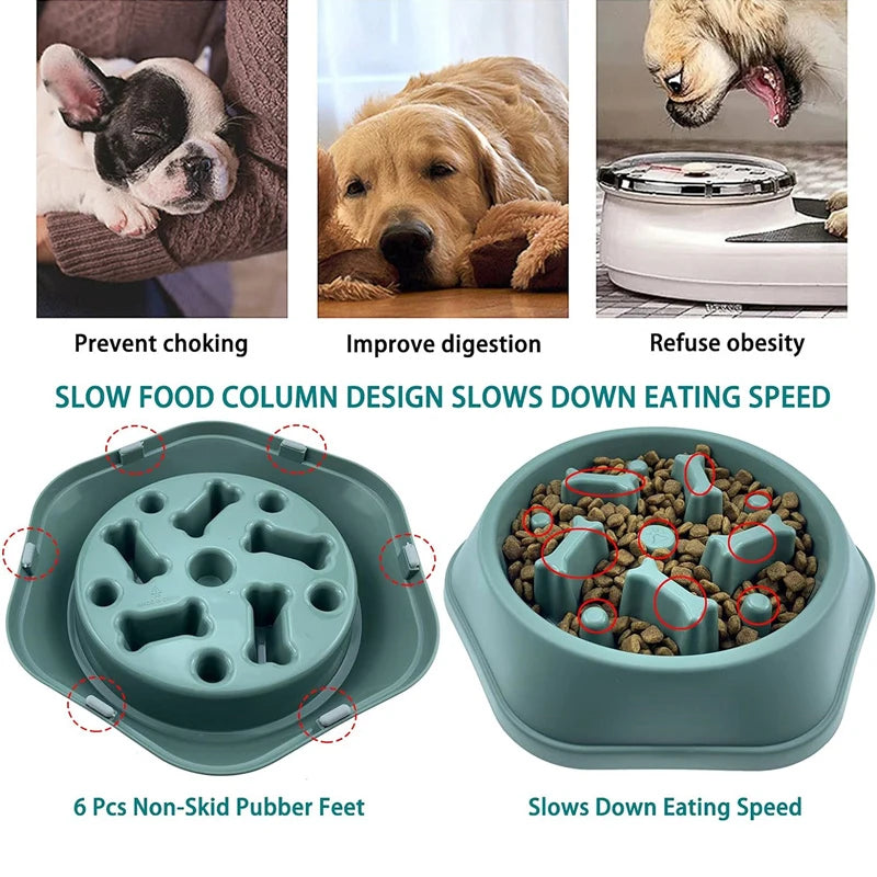 HappySnout Premium Pet Slow Feeder Bowl — Healthy, Fun Mealtime for Dogs & Cats