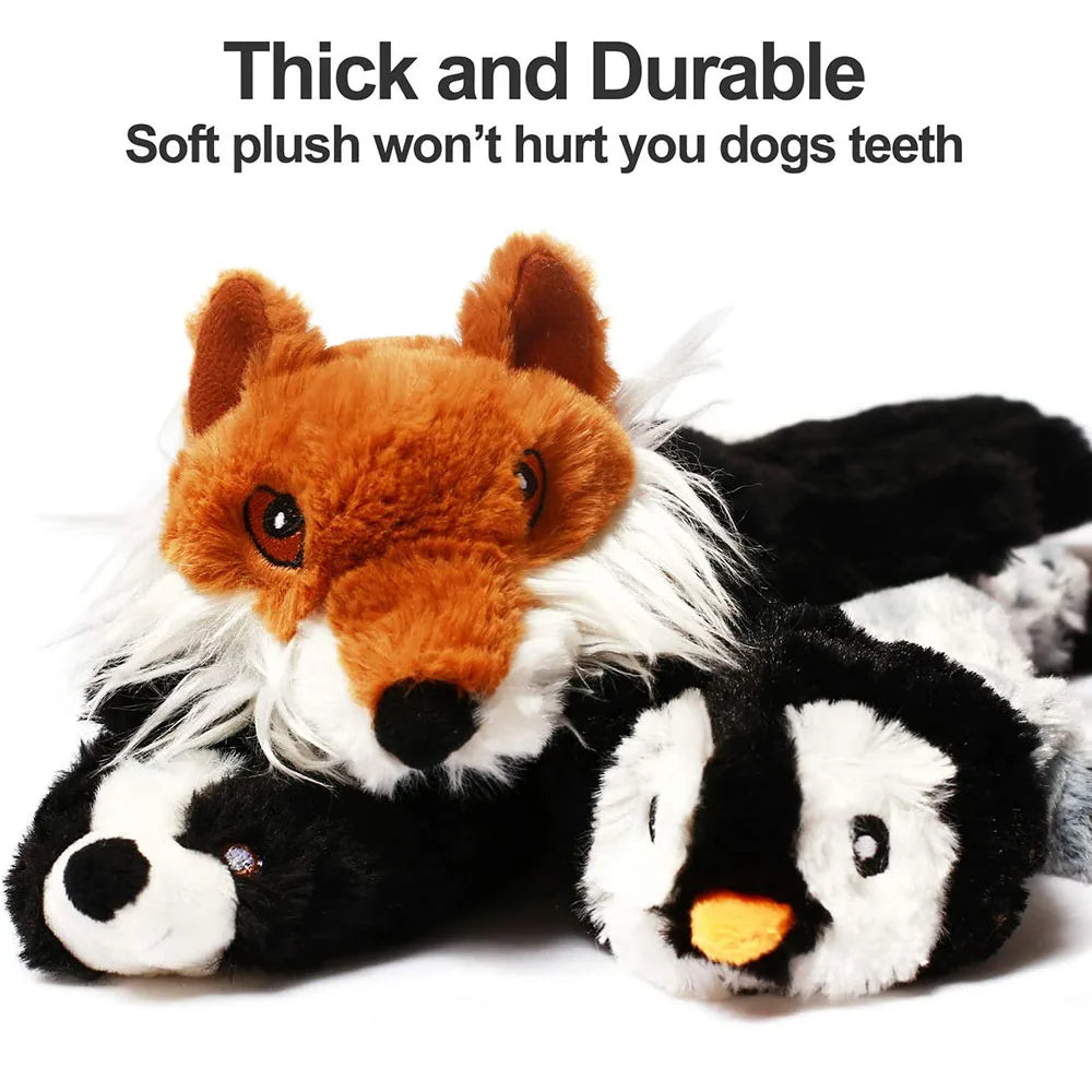 HappySnout Funny Simulated Animal No-Stuffing Dog Toy with Squeakers