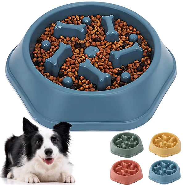HappySnout Premium Pet Slow Feeder Bowl — Healthy, Fun Mealtime for Dogs & Cats