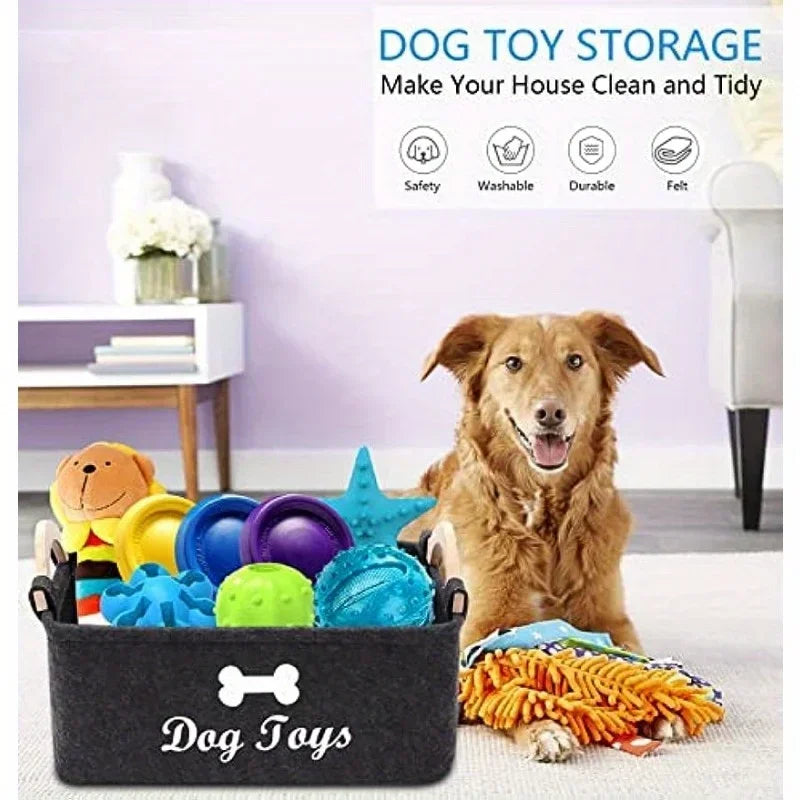 HappySnout Felt Pet Toy Storage Box